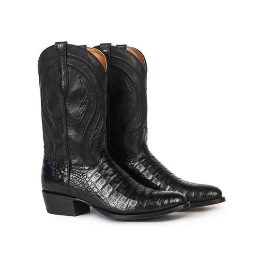 Men's Textured Detailed Caiman Boots