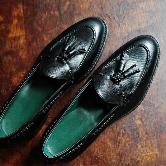 Emerald Green Tassel Loafers