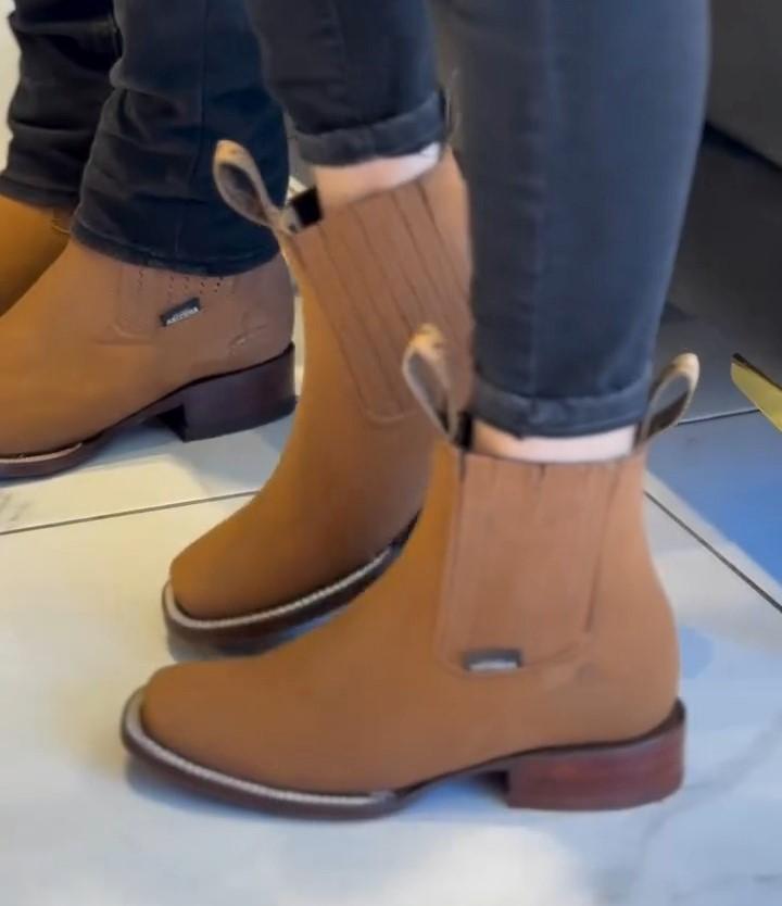 Men's Ankle Square Toe Cowboy Boots