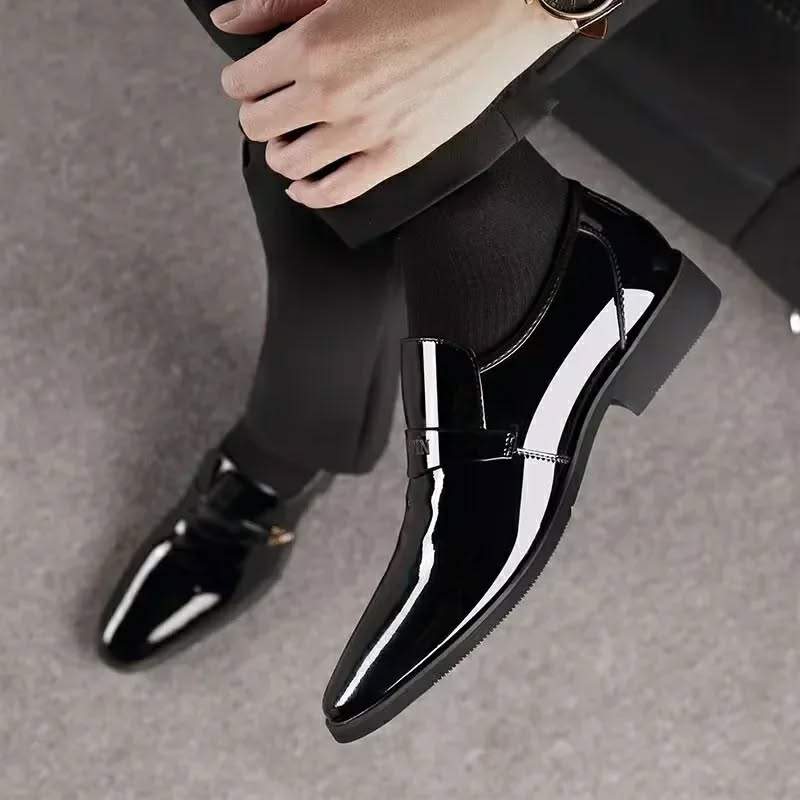 Men's Patent Leather Formal Business Leather Shoes
