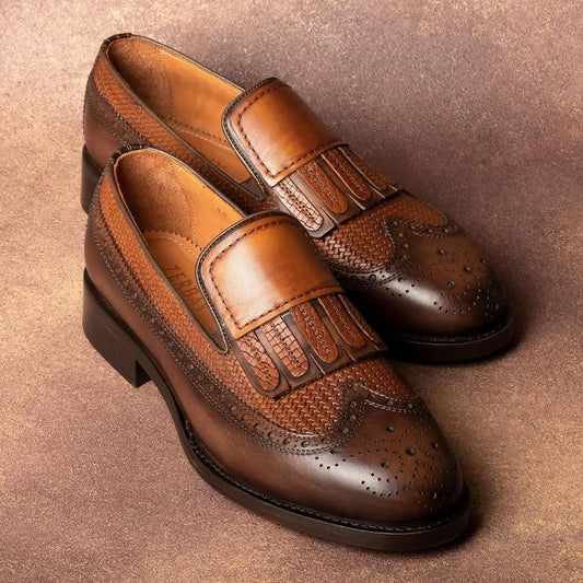 Exquisite Handmade Cowhide Loafers