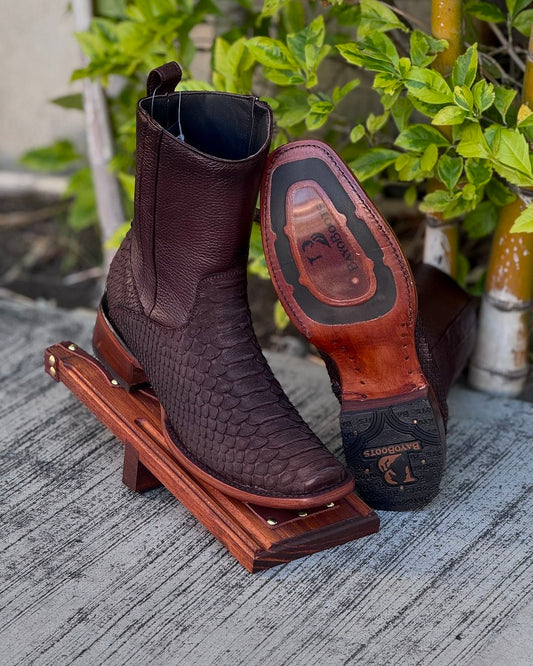 Exotic Python Leather Boots