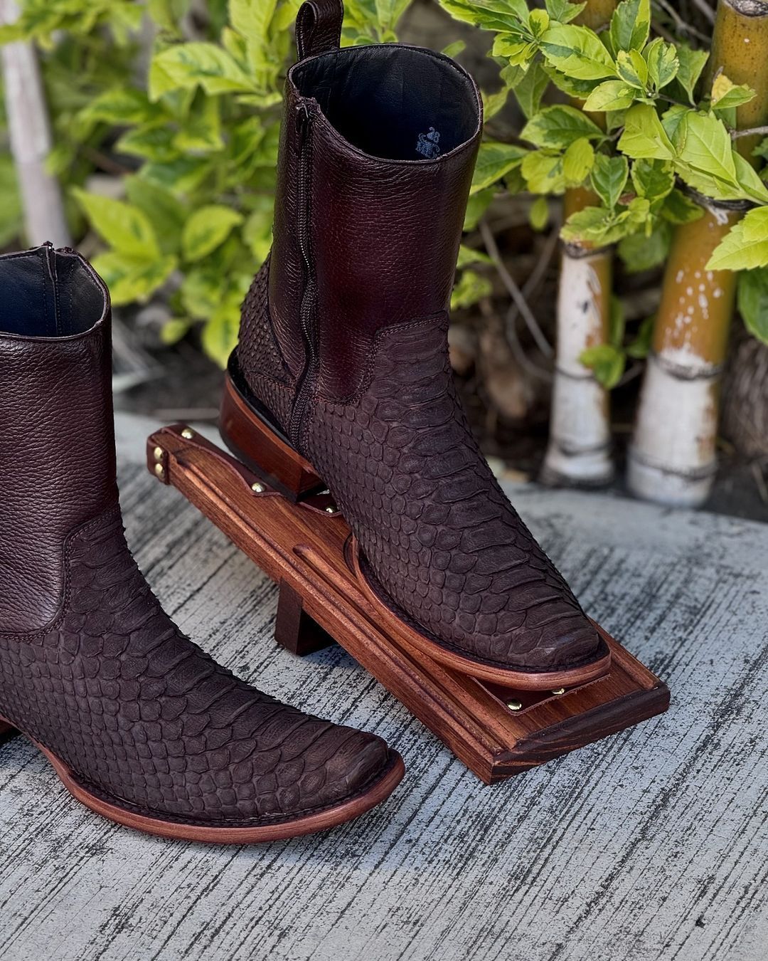 Exotic Python Leather Boots