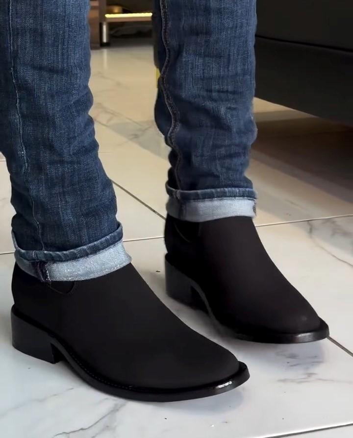 Men's Casual Mid-calf Square Toe Boots
