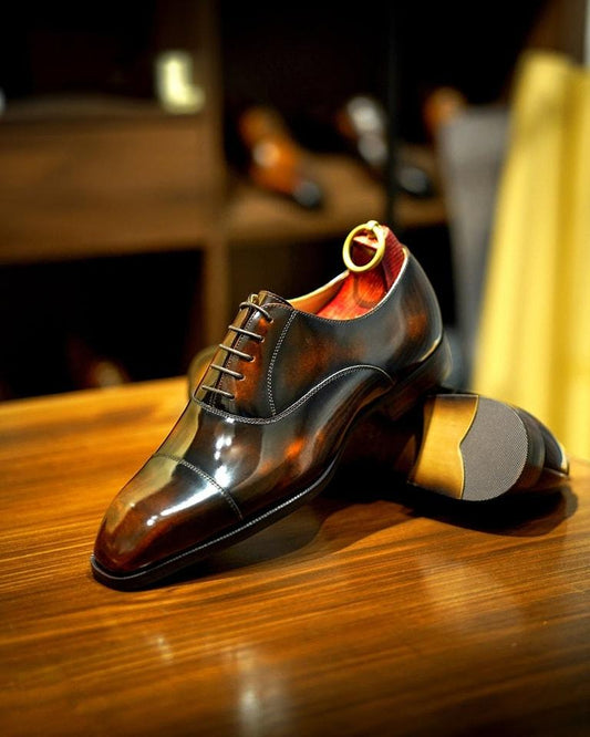 Men's Oxford Handmade Polished Dress Shoes