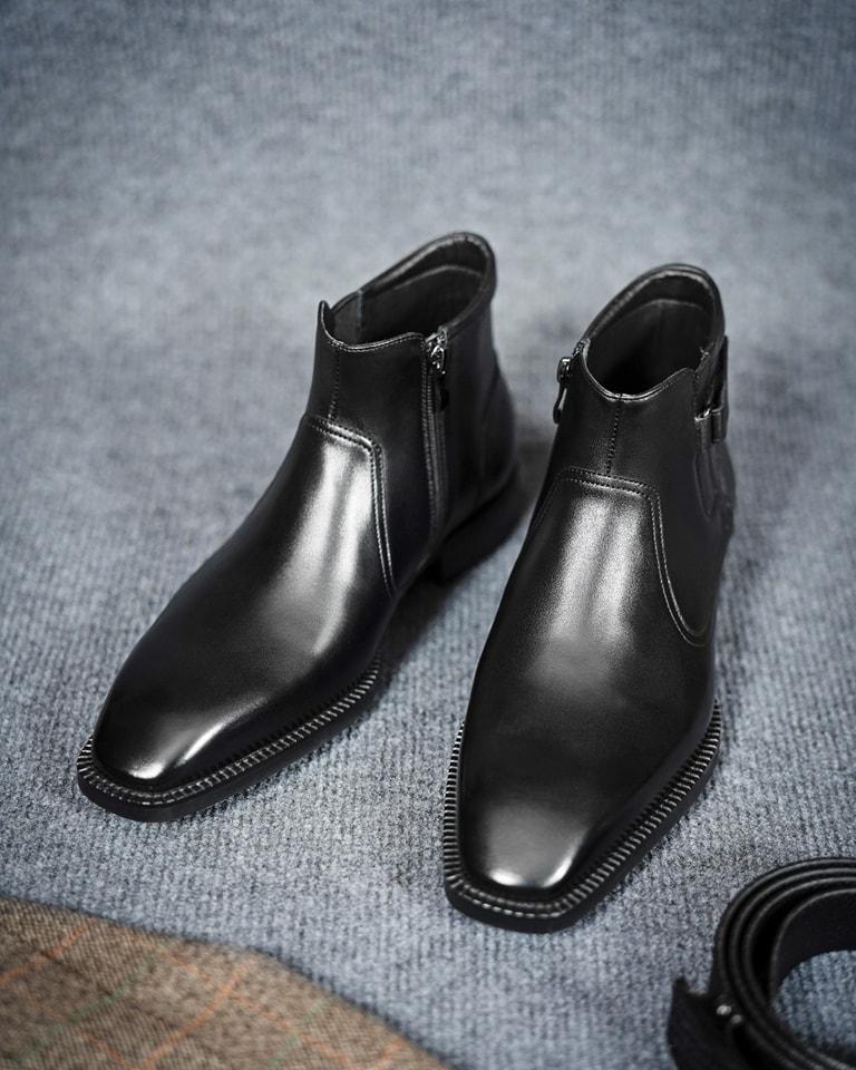 Handcrafted Leather Zip-Up Ankle Boots
