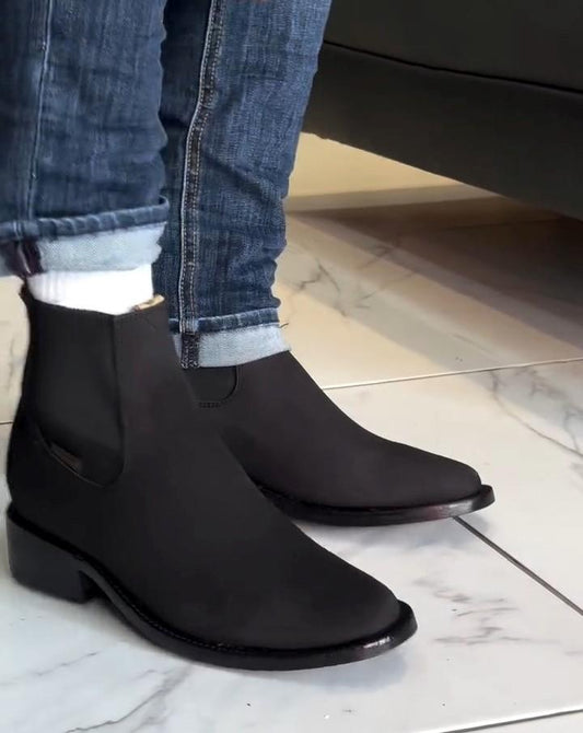Men's Casual Mid-calf Square Toe Boots