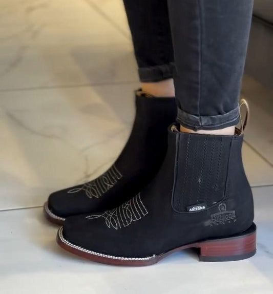 Men's Ankle Square Toe Cowboy Boots