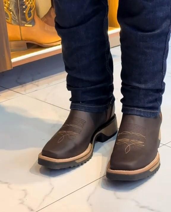 Men's Printed Thick Sole High Boots