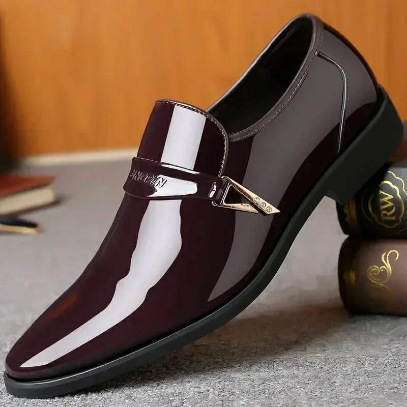 Men's Patent Leather Formal Business Leather Shoes