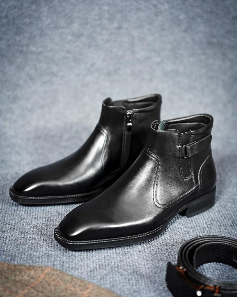 Handcrafted Leather Zip-Up Ankle Boots