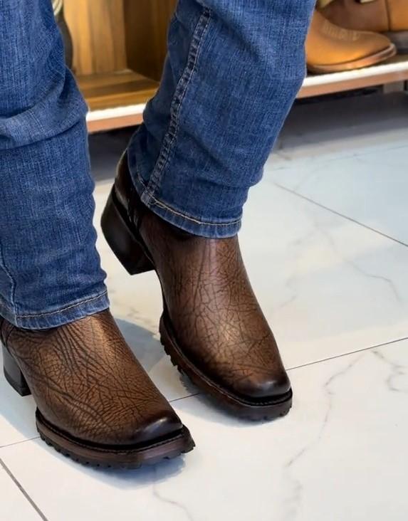 Men's Brown Handmade High Leather Boots