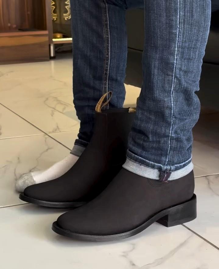 Men's Casual Mid-calf Square Toe Boots