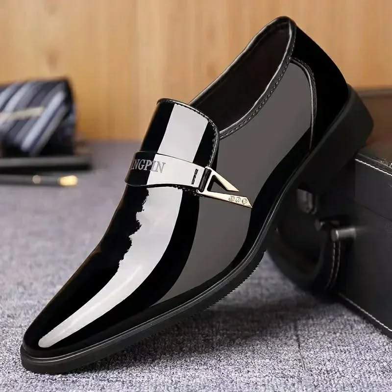 Men's Patent Leather Formal Business Leather Shoes