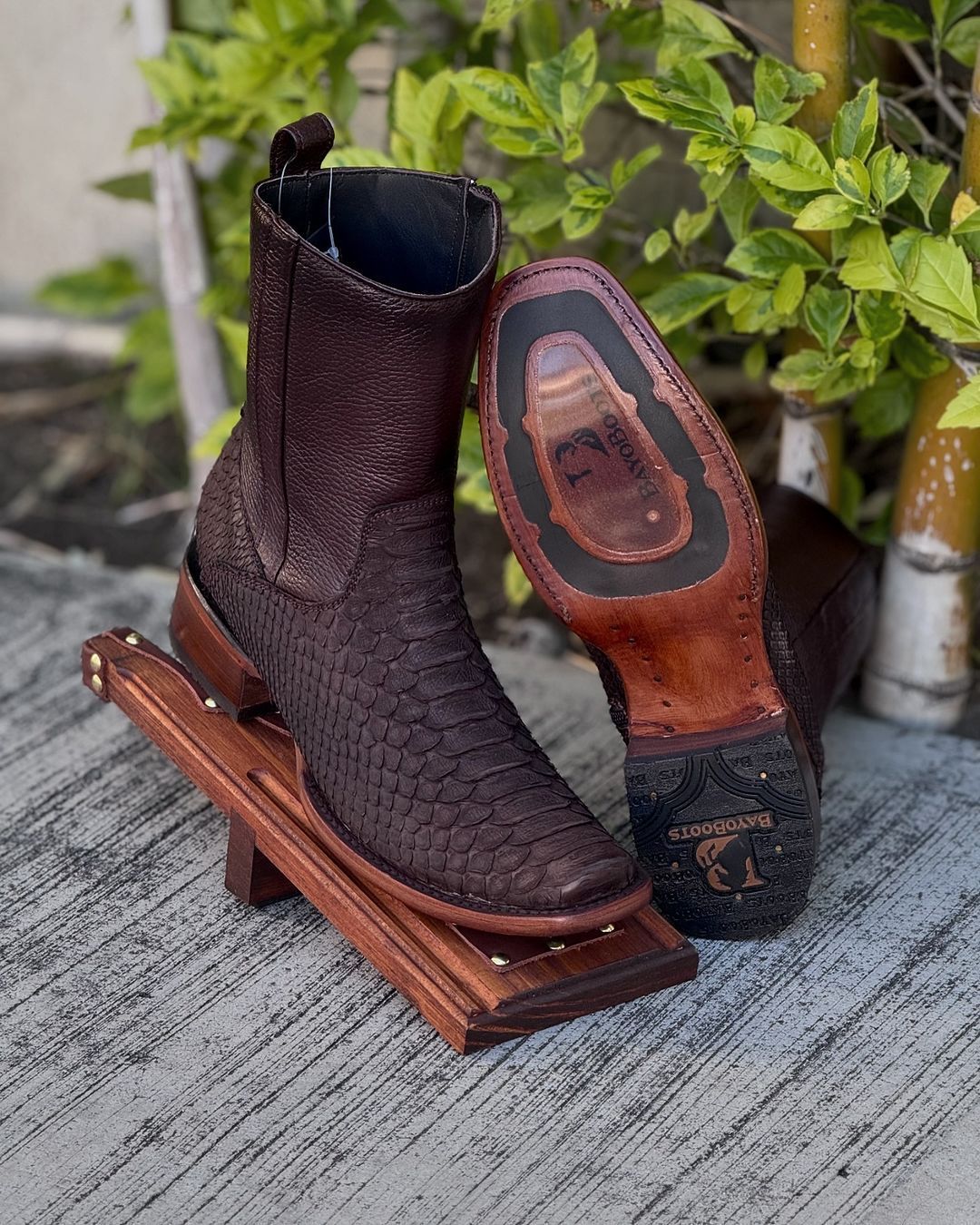 Exotic Python Leather Boots