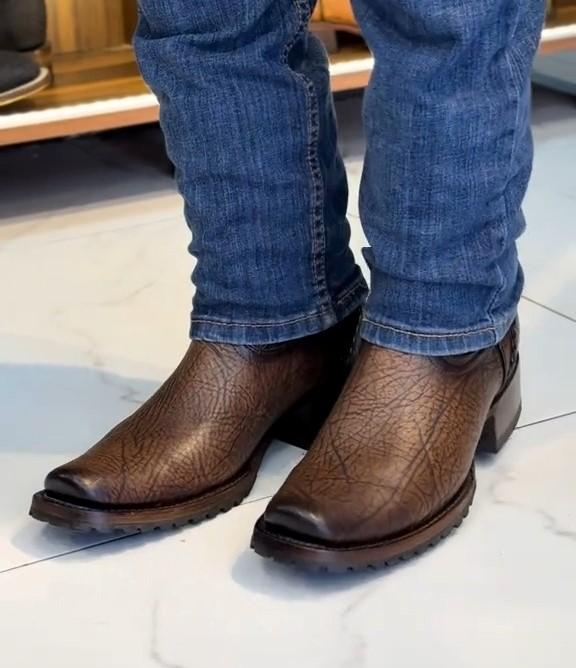 Men's Brown Handmade High Leather Boots