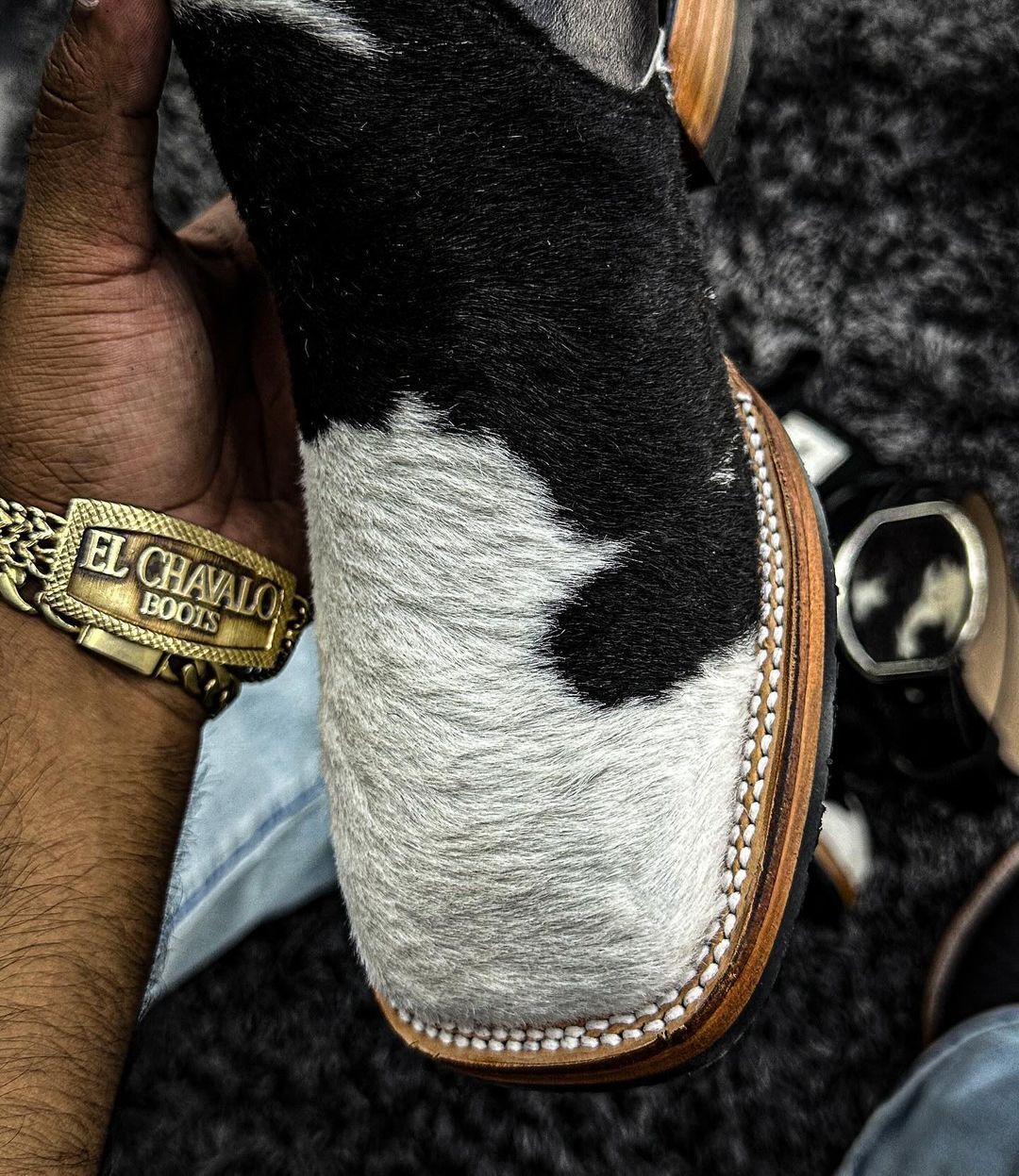 Cow Hair Ankle Boots