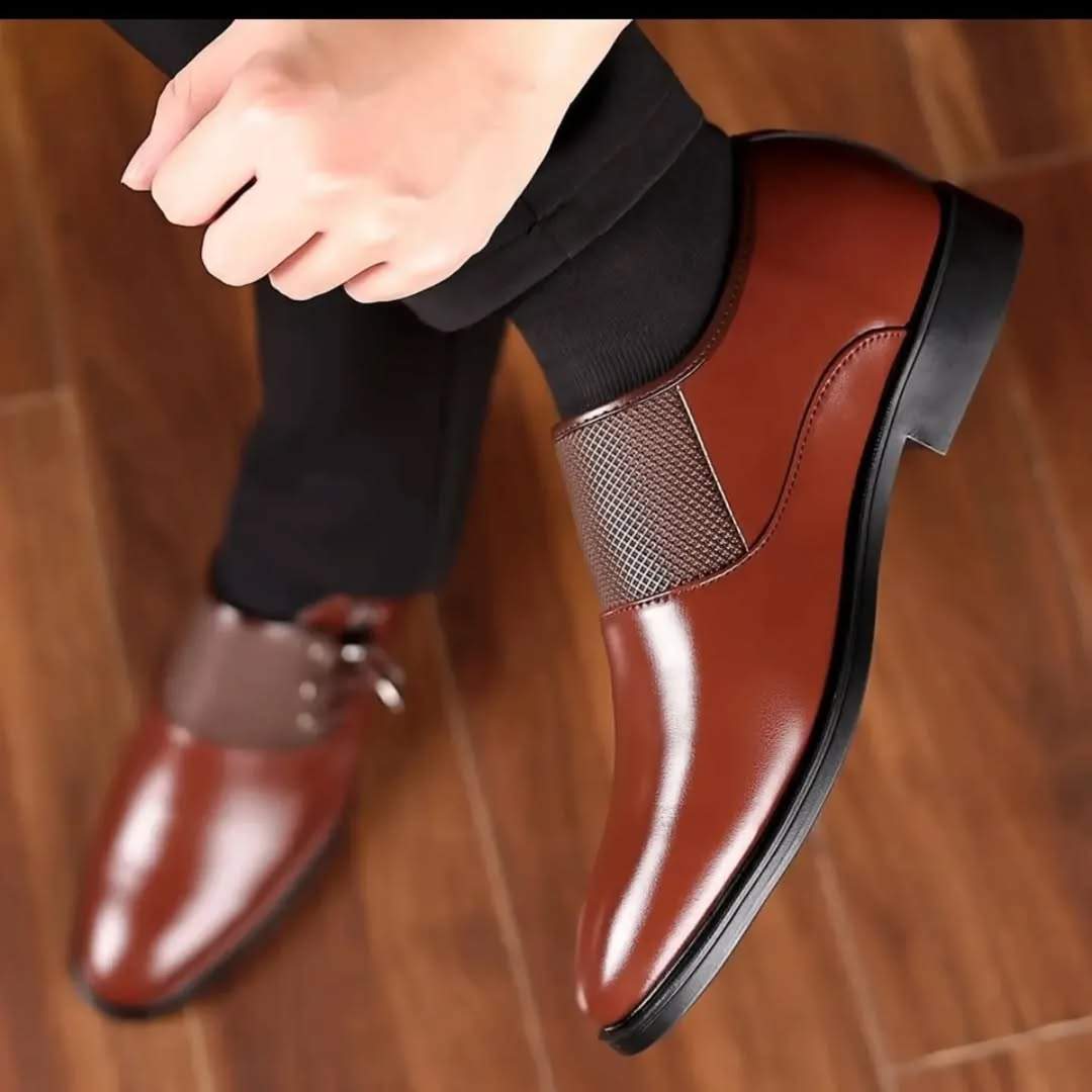 Men's Side Lace Up Fashionable Leather Shoes