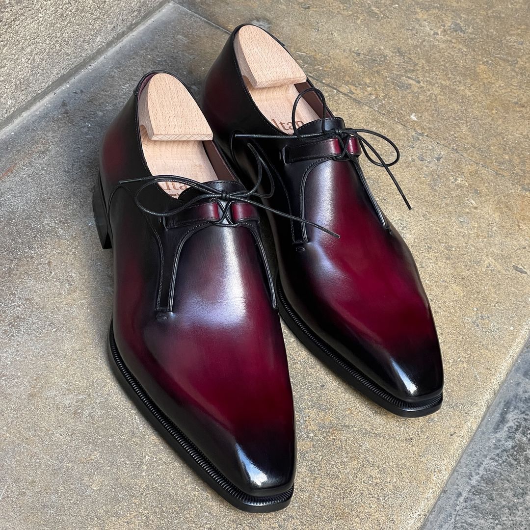 Black Cherry Handmade Luxury Leather Shoes