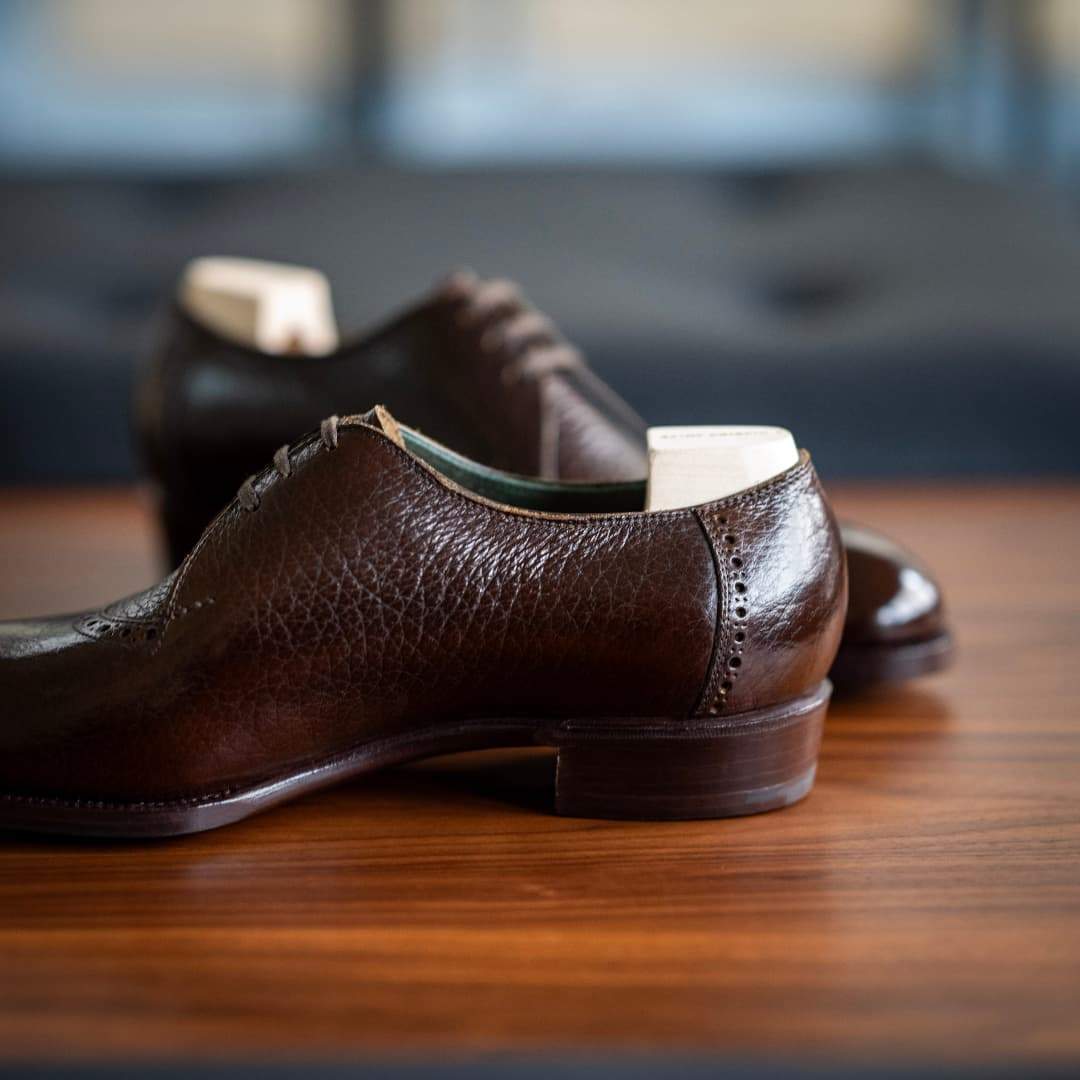 Genuine Leather Men's Crocodile Pattern Brown Leather Shoes