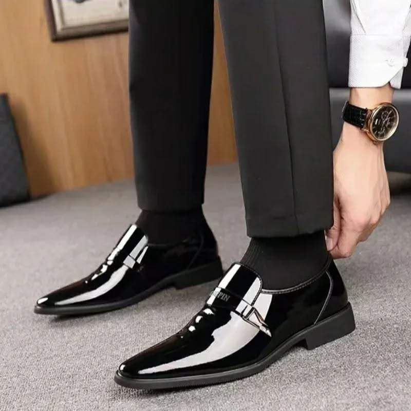 Men's Patent Leather Formal Business Leather Shoes