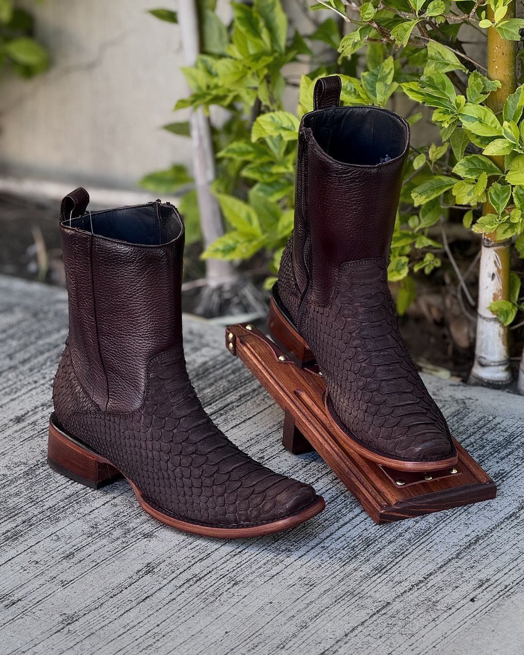 Exotic Python Leather Boots